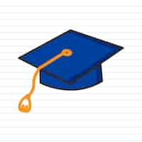 Free vector blue graduation cap design vector