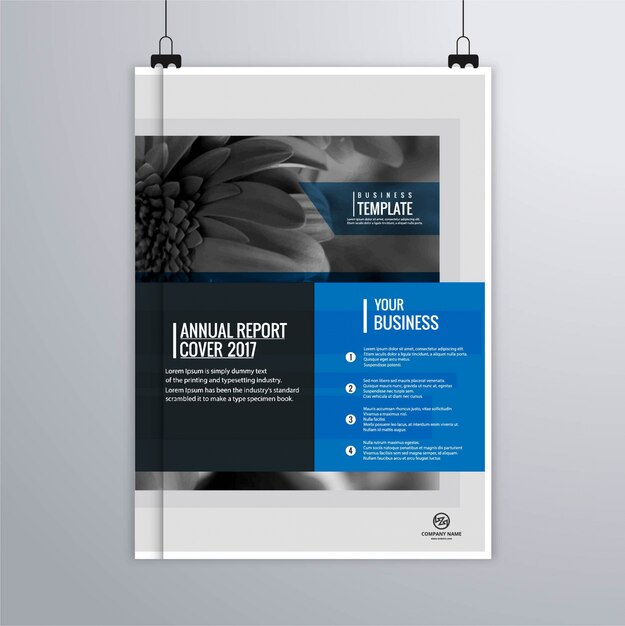 Free vector blue and gray modern brochure