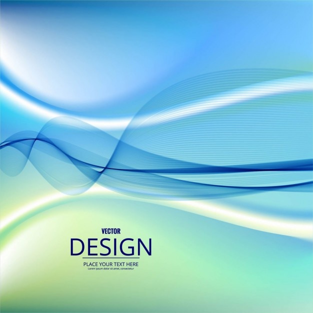 Free vector blue and green background with wavy shapes