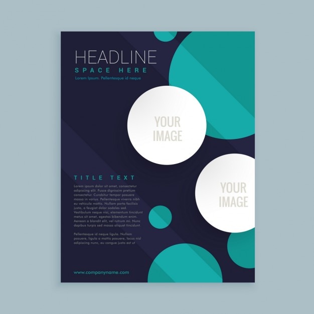 Free vector blue and green business brochure