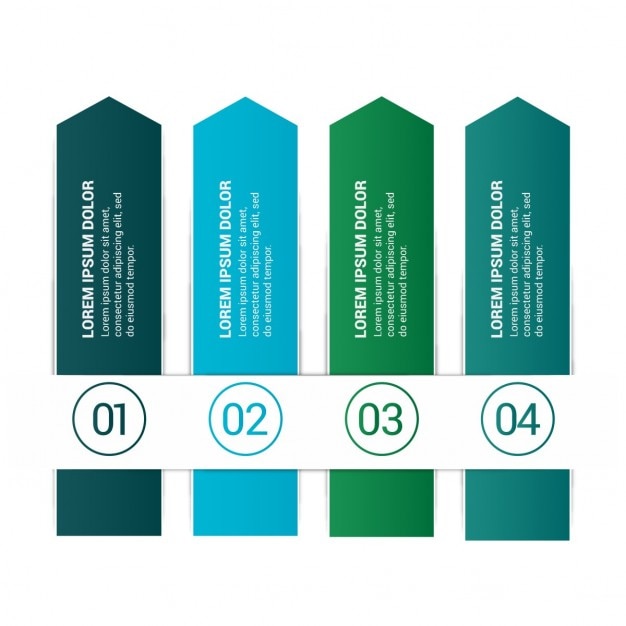 Free Vector blue and green infographics