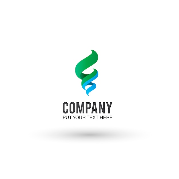 Free vector blue and green logo background