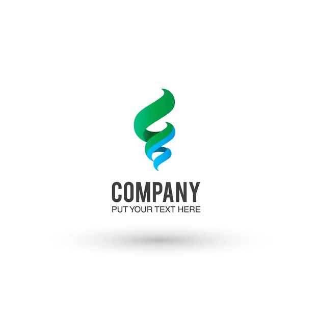 Blue and green logo background