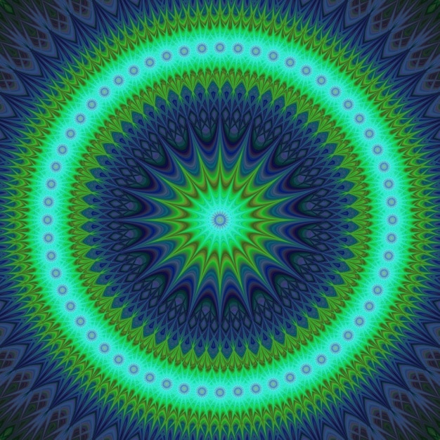 Free vector blue and green psychedelic background