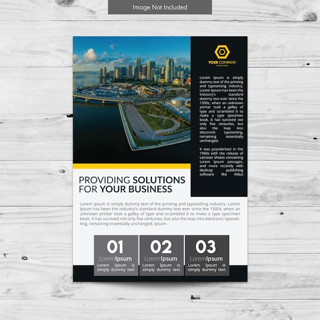 Blue and grey business brochure design