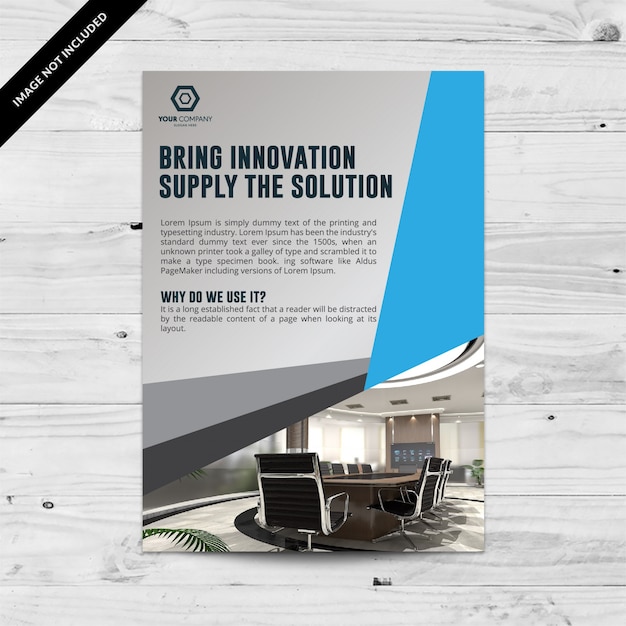 Blue and grey business brochure