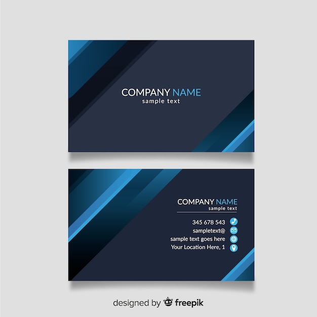 Free vector blue and grey business card template