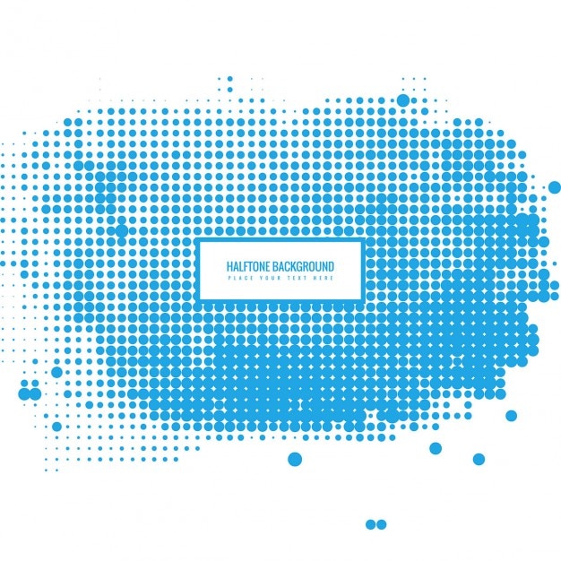 Бесплатное векторное изображение Синий фон полутонов
