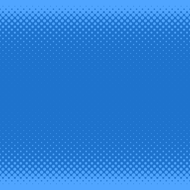 Blue halftone dot pattern background - vector graphic from circles in varying sizes