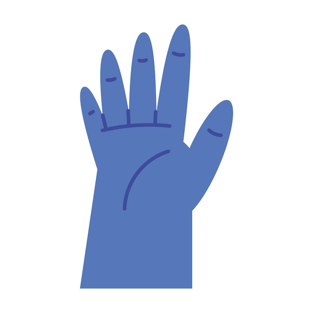 blue hand human