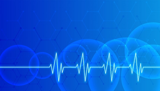 Free vector blue healthcare and medical science background with text space