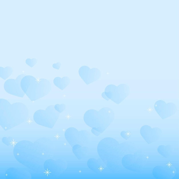 Blue heart bubble background
