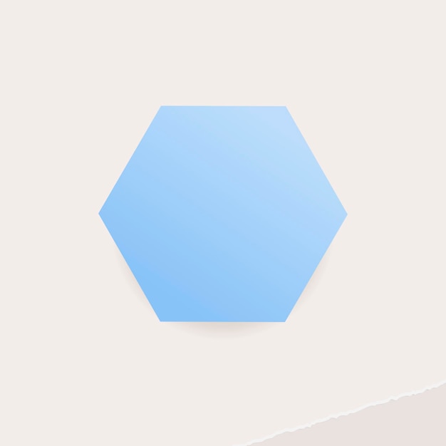 Вектор шаблона социальной рекламы синего шестиугольника