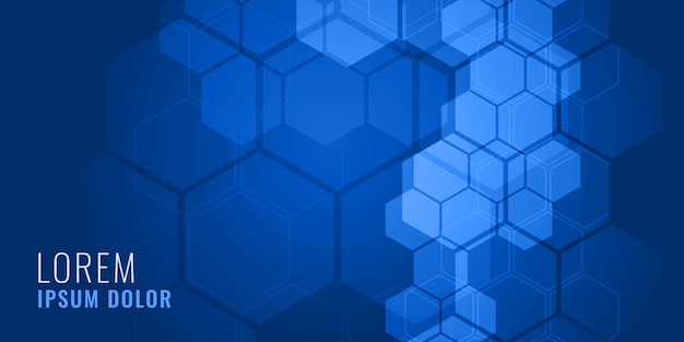 Blue hexagonal shape medical background concept