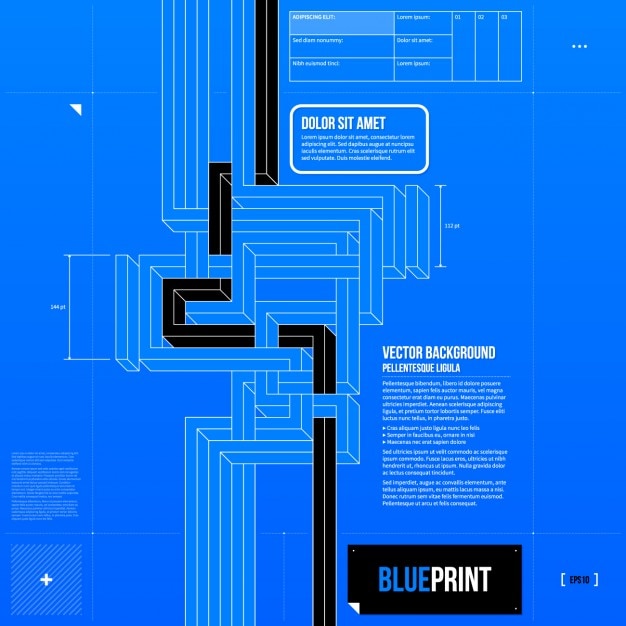 Free vector blue infographic chart