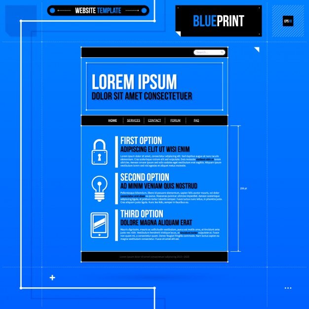 Free Vector blue infographic options template