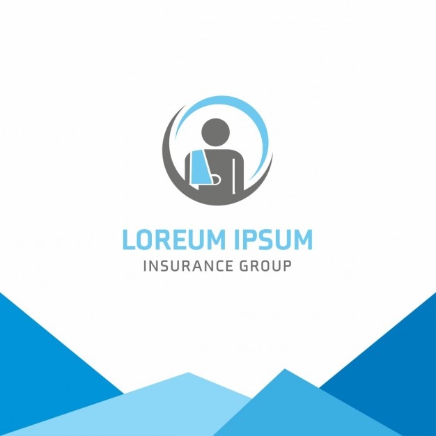 Free Vector blue insurance logo
