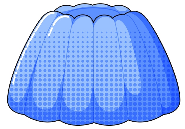 Free vector blue jelly on white background