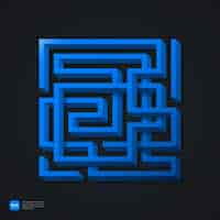 Free vector blue labyrinth background