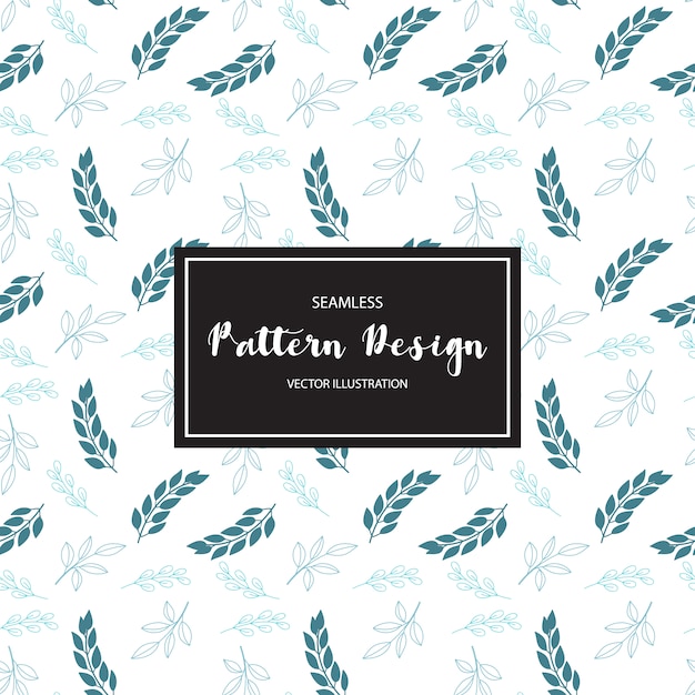 Vettore gratuito sfondo blu pattern di foglie blu