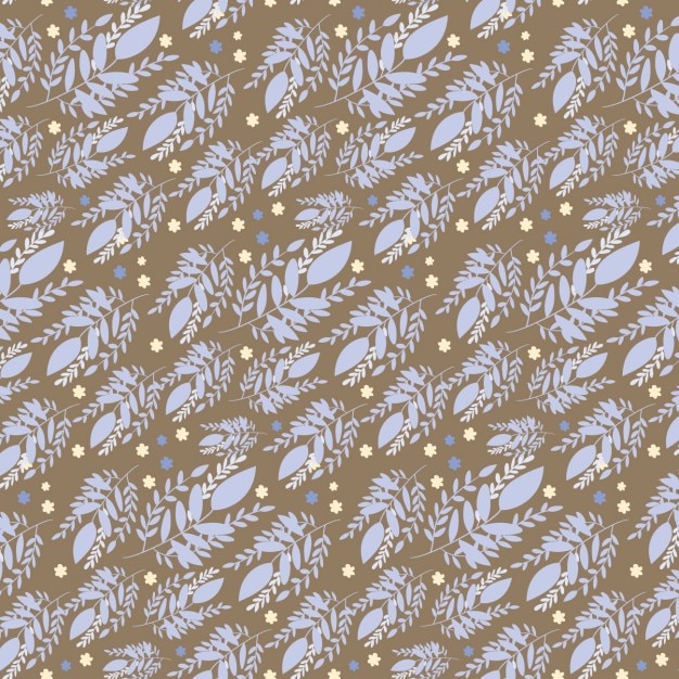 Free Vector blue leaves pattern