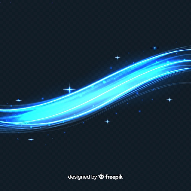 Free vector blue light wave effect