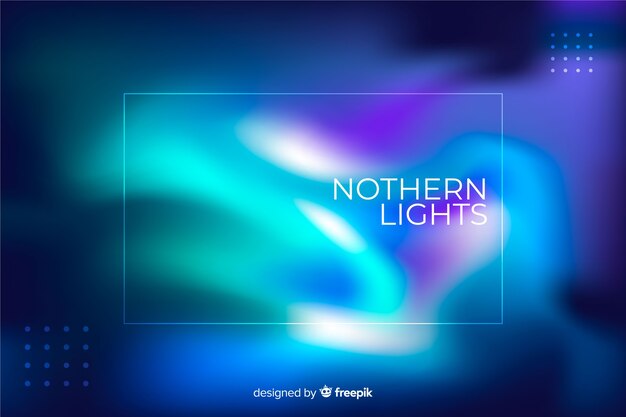 Blue lights of northern sky background