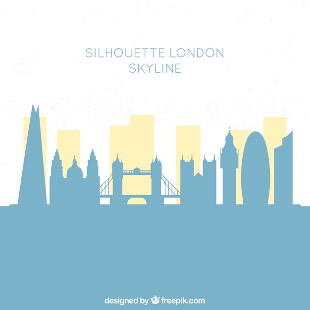 Голубой фон с горизонтом Лондона