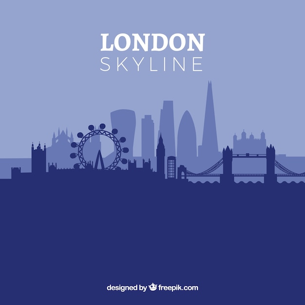 Blue London Skyline