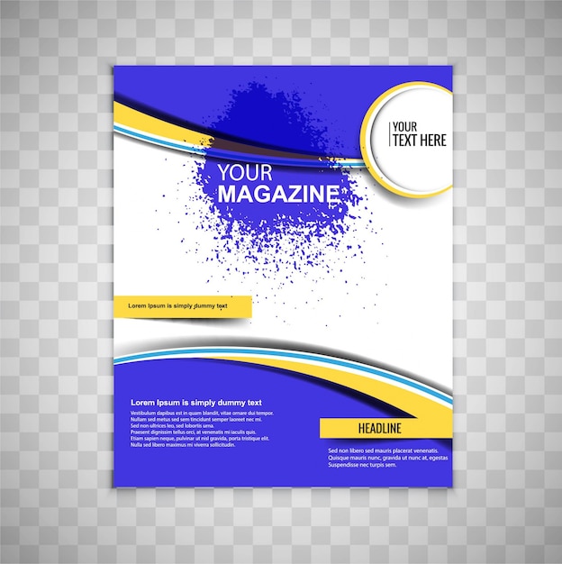 Blue magazine brochure design