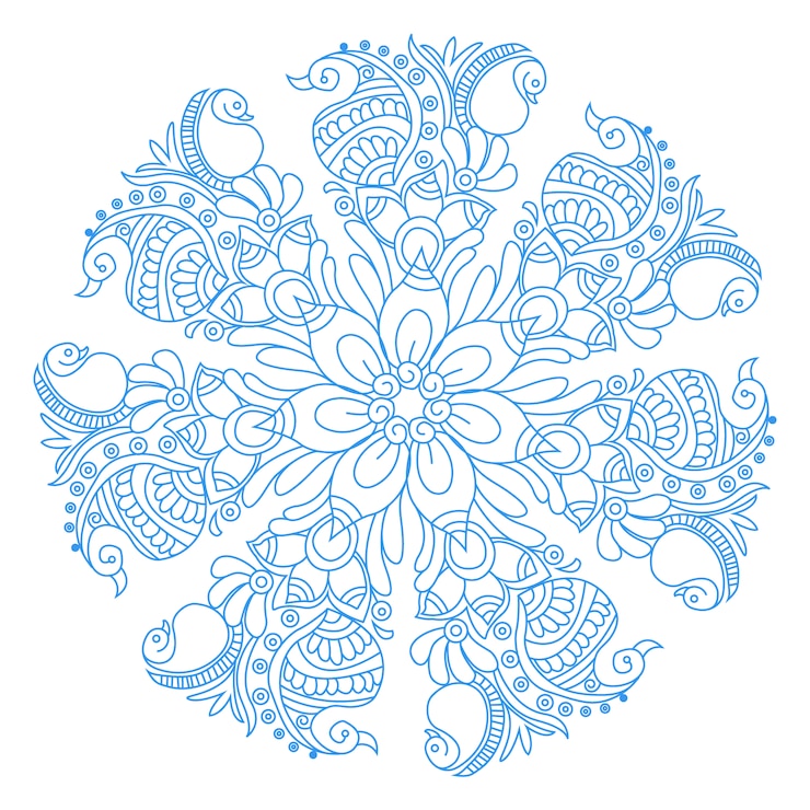 Free Vector blue mandala background