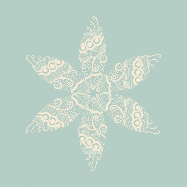 Fiore mandala blu