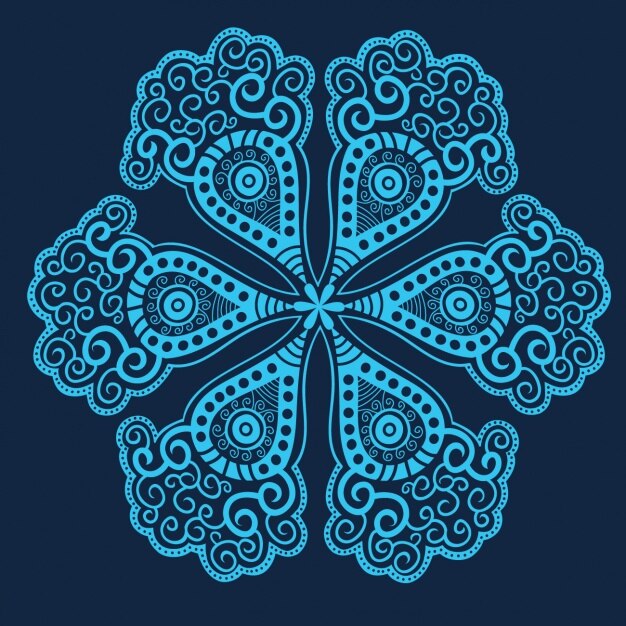 Free Vector blue mandala