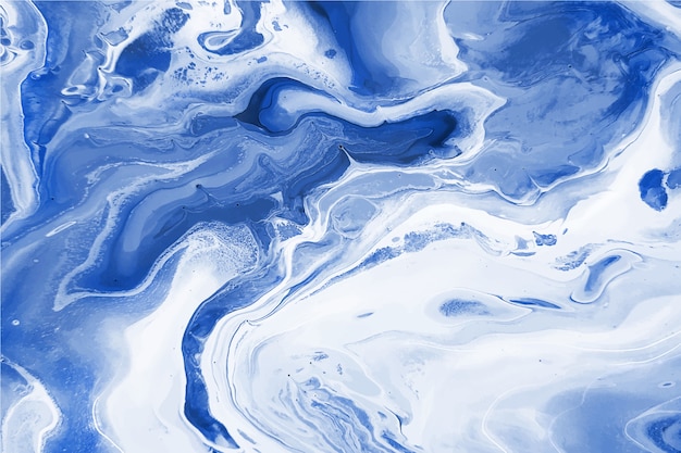 Free vector blue marble paint background