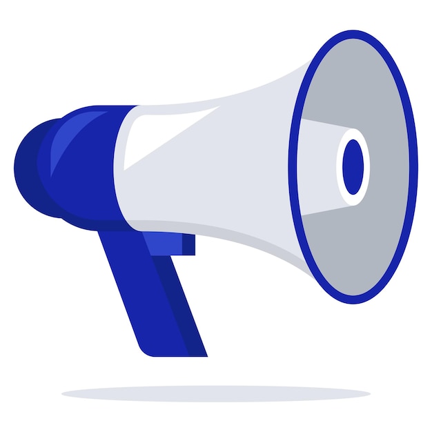 Free vector blue marketing megaphone bullhorn