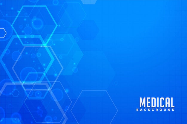 Blue medical background with hexgonal shapes