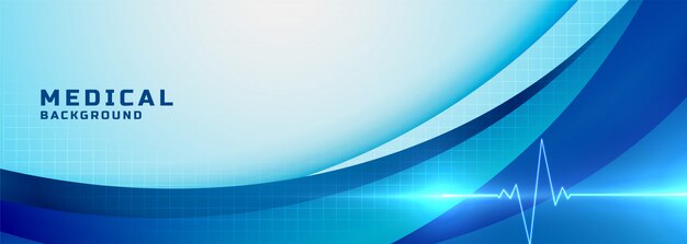 Blue medical science and healthcare banner