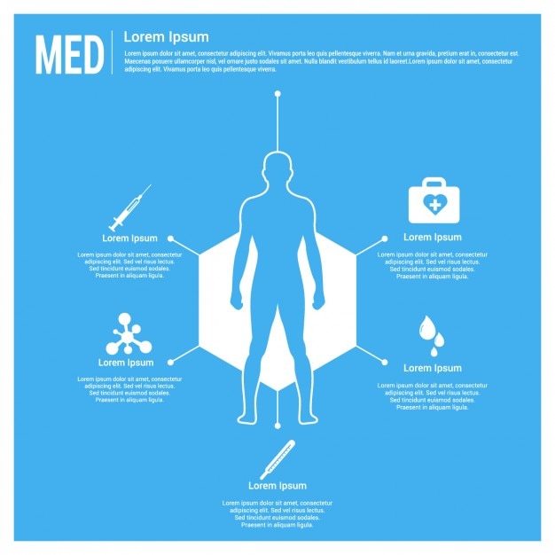 Free vector blue medical template