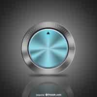 Free vector blue metal button