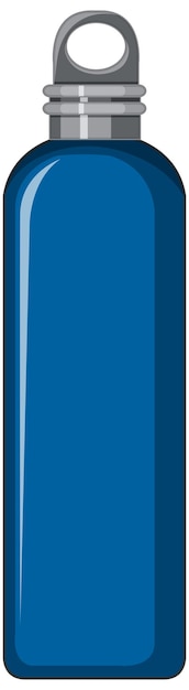 Free vector blue metal water bottle isolated