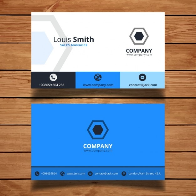 Free vector blue minimal business card