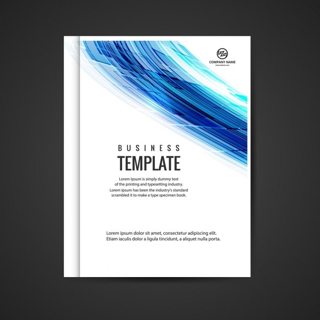 Free vector blue modern business booklet