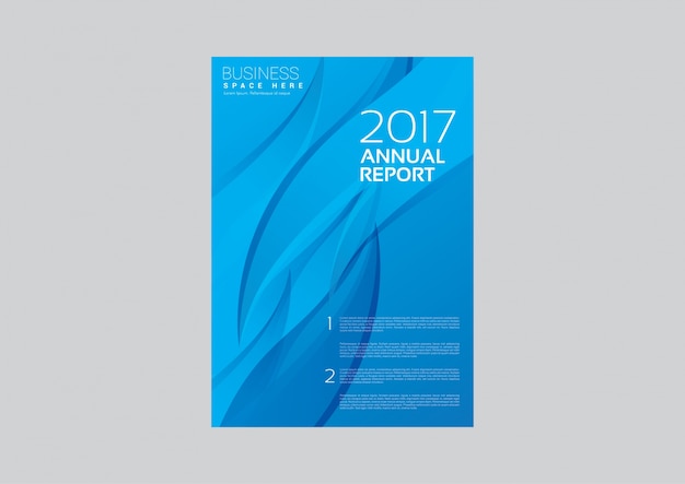 Free vector blue modern business brochure