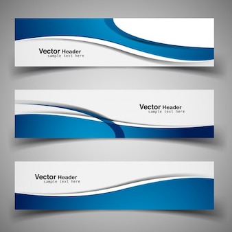 Blue modern headers