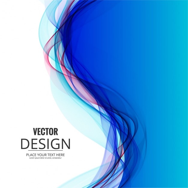 Free vector blue modern waves background