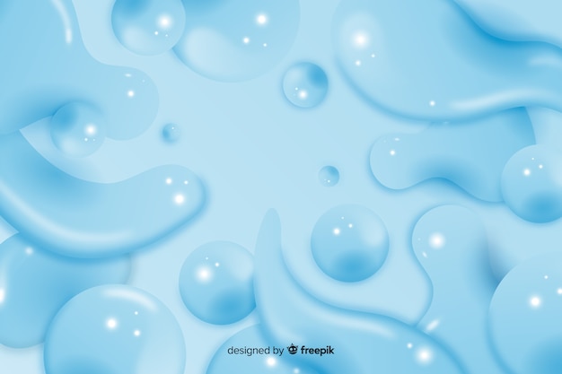 Free vector blue monochrome realistic liquid effect background