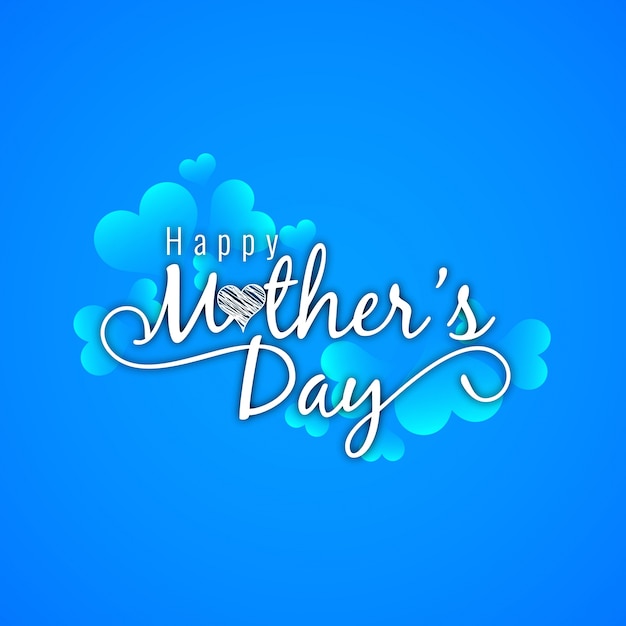 Free vector blue mother's day illustration