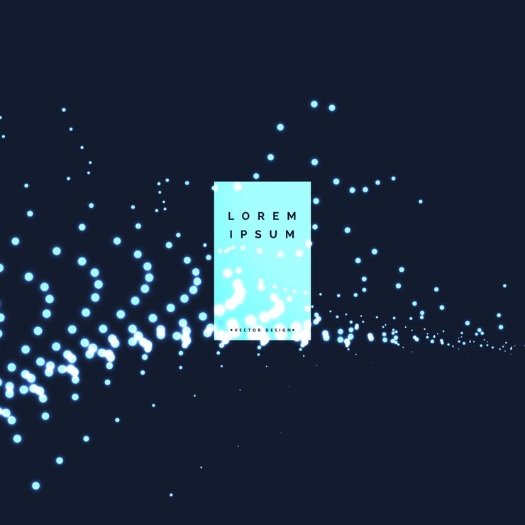 Free Vector blue neon dots particle background