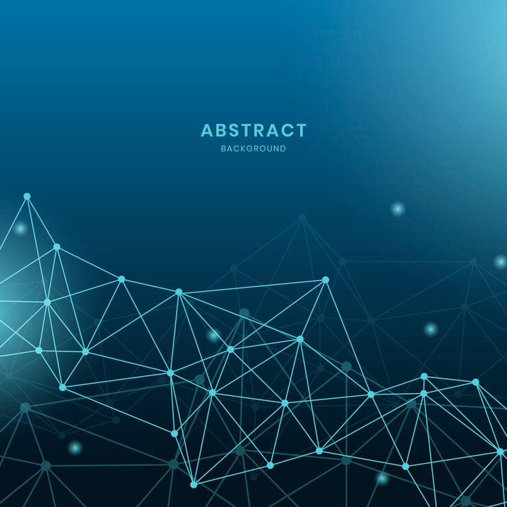 Free Vector blue neural network illustration