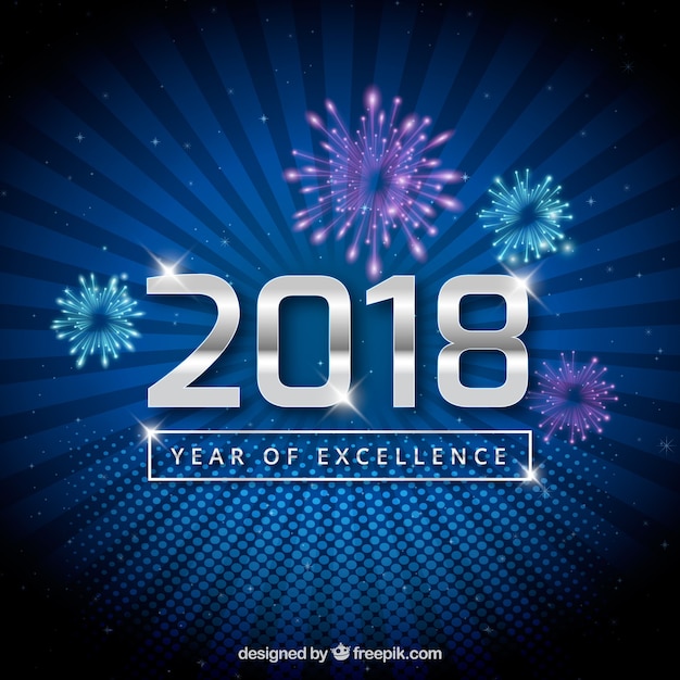 Blue new year background